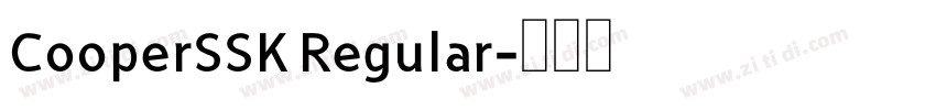CooperSSK Regular字体转换